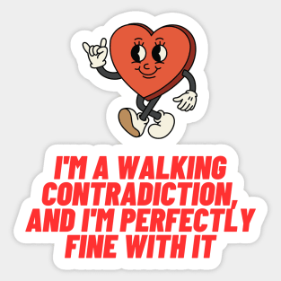 Walking Contradiction Infj Sticker